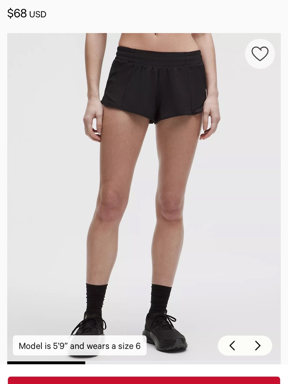 lululemon athletica Black Women's Athletic Shorts